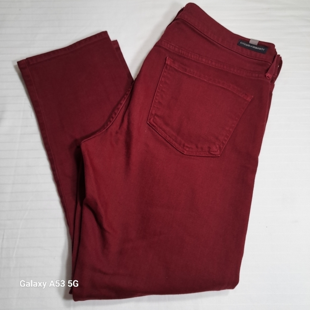 CITIZENS of Humanity Maroon Mid Rise Slim Fit Crop Elsa Jeans Women's Size 31/12